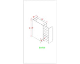 Base 09" - Dark Ash 09 Inches Spice Base Cabinet